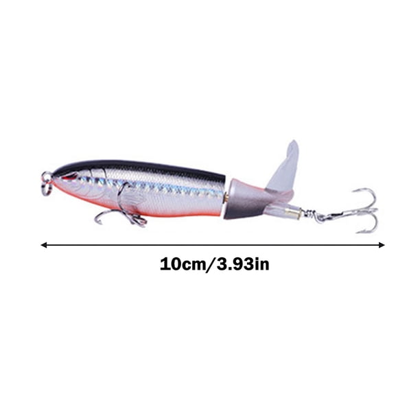 Lot De 4 Leurres Pêche à Hélice Métallique – Avec Queue Rotative, Appât Souple Attractif – Eau Douce, Tous Types De Poissons – Distance De Lancer Longue