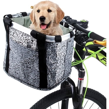 Panier de Vélo, Panier de Vélo pour Chien Panier avant de Bicyclette pour Animaux Transporteur, Paniers de Vélo Amovibles