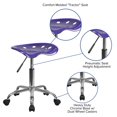 thumbnail image 2 of Siège tracteur violet vibrant et tabouret chromé, 2 of 9