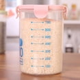 thumbnail image 2 of Contenant de Rangement Alimentaire en Plastique Transparent avec Couvercle Refermable, Capacité, Bocal de Cuisine Étanche pour Aliments Secs, Collations et Boissons Liquides, 2 of 2
