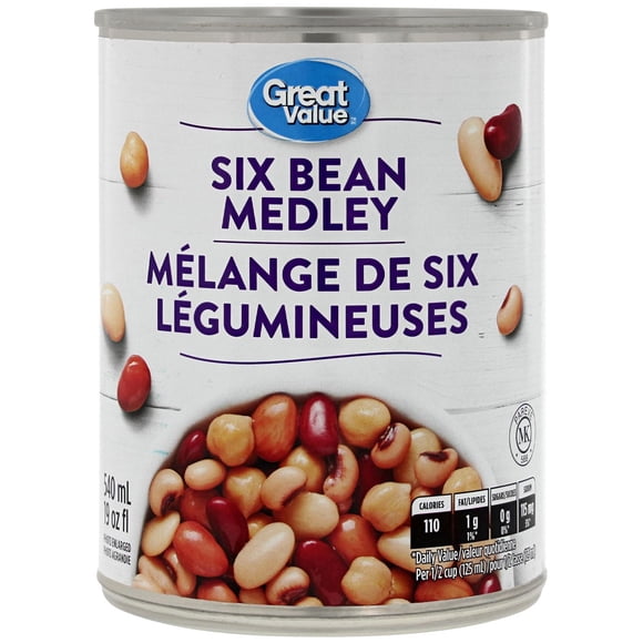 Great Value Six Bean Medley Canned Mixed Beans