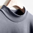 thumbnail image 4 of 2025 Femmes Col Rond Uni Manches Longues Hauts pour Femmes Décontracté Couleur Col Roulé Manches Longues Grande Taille Hauts pour Femmes Long Plus Velours, 4 of 6