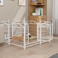thumbnail image 2 of Dog Playpen Indoor 24 inch 8 Panels Metal Dog Pen Pet Dog Fence Outdoor Exercise Pen with Doors, Heavy Duty Dog Fence Puppy Pen for Large Medium Small Dogs Indoor Outdoor Foldable Pet Exercise Pen, 2 of 5