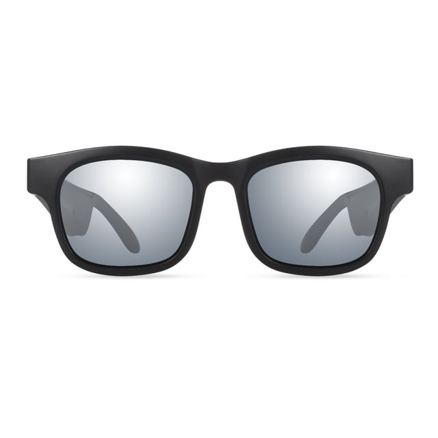 Lunettes Intelligentes Bluetooth, Lunettes de Soleil Tendance, Argent