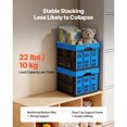 thumbnail image 2 of KFFKFF Plastic Collapsible Storage Bins, 25L 3 Packs, Stackable Folding Storage Crates with Handles, Holds 22 lbs Per Bin, Foldable Heavy Duty Containers, 2 of 9