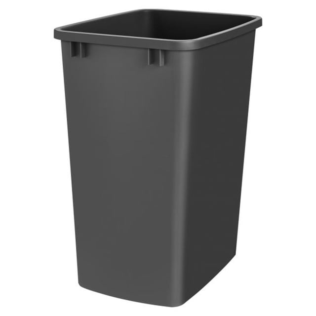 Rev-A-Shelf 35 Qt Under Sink Trash Can Replacement, Plastic, Black, RV-35-18-52
