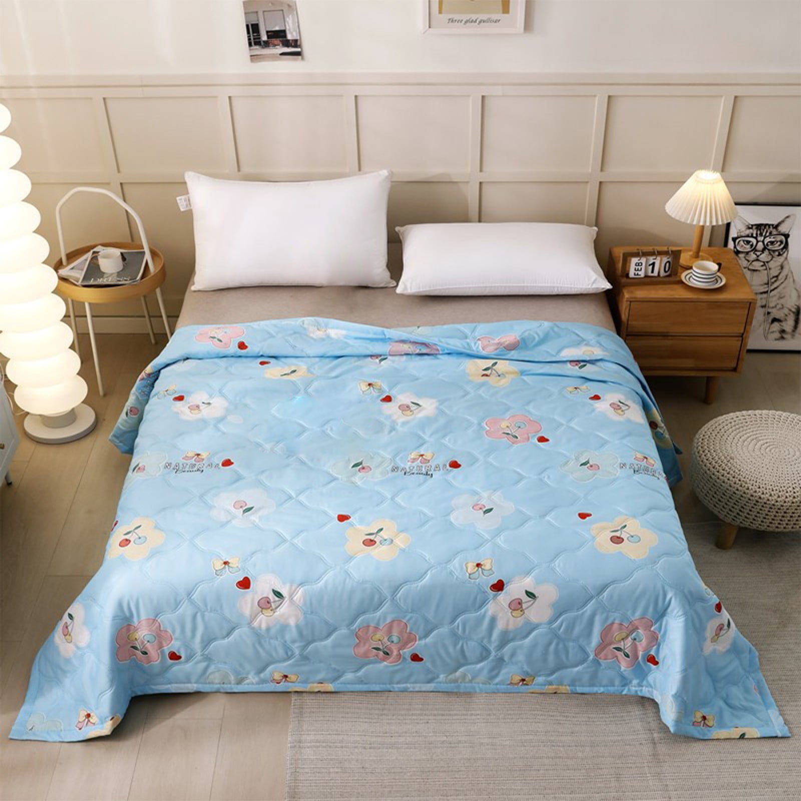 Kugisaki Bed Blanket Twin Thermal Blanket Bed Breathable Soft Comfortable Blanket for All Season