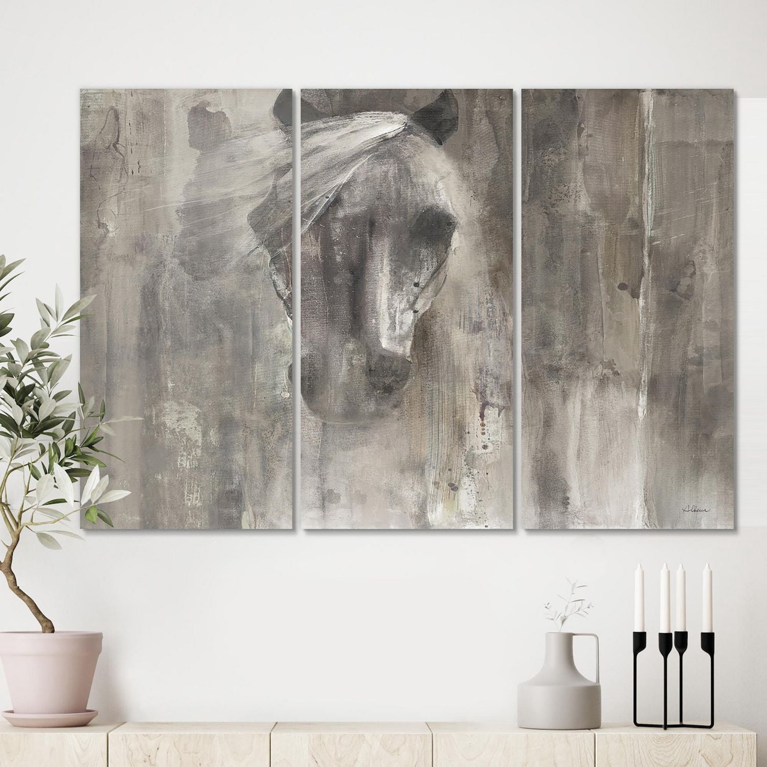 Designart Cheval de ferme Art mural sur toile