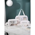 thumbnail image 4 of 1pc New Arrival Large Capacity Portable Cosmetic Bag For Travel, Waterproof And Transparent Toiletry Bag (Single Sale), 4 of 4