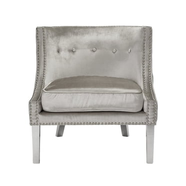 Home Gear Barrel Chair avec garniture Nailhead