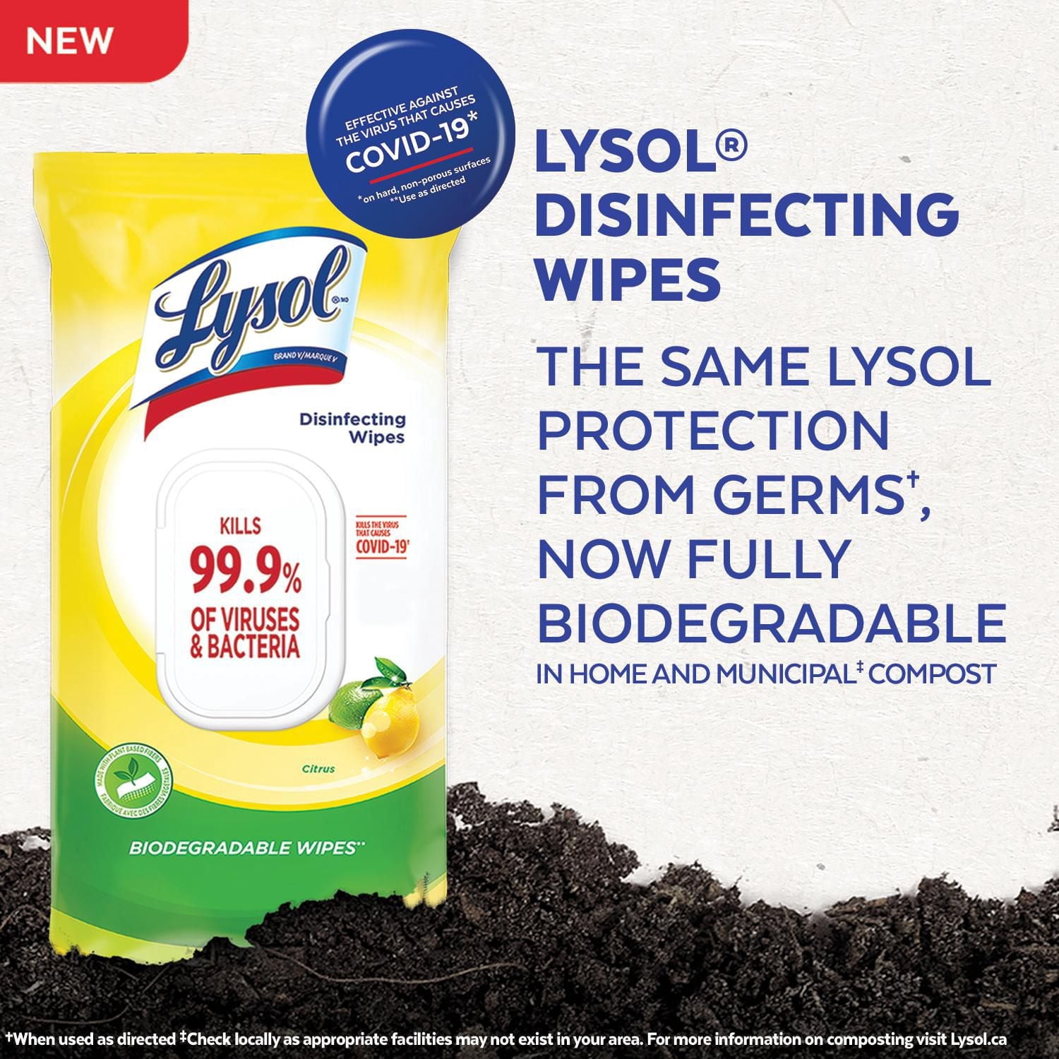 Lingettes Désinfectantes Lysol®, En Paquet Plat, Cascade de Printemps, 84 Lingettes