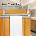 thumbnail image 4 of Tarente Stainless Steel Retractable Bath Towel Rack Double/Single Bar Bedroom Towel Shelf, 4 of 6