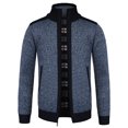 thumbnail image 1 of Qertyioot Hauts pour Hommes Mode Veste Décontractée Extérieur Manches Longues Manteau Chaud, 1 of 7