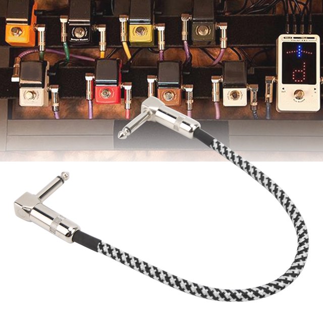 Dioche 11.8in Instrument Cable Weave Copper Shielded Noise Reduction For Live Performance,Effect Wire,Instrument Wire