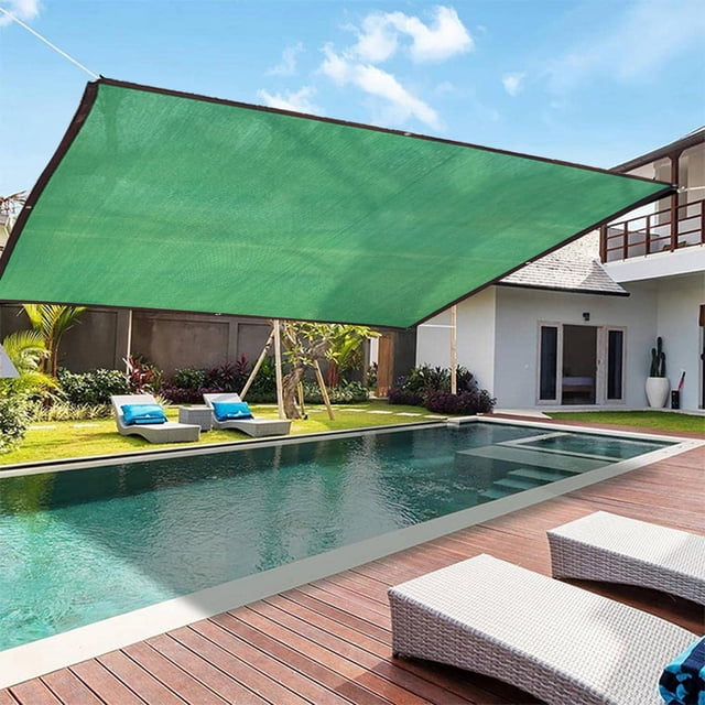 JWshufel Shade Rectangle 95% UV Protection for Patio Garden Pool Backyard High Density Polyethylene Breathable Fabric Easy Installation with Stainless Steel Anchors 78.74x78.74in
