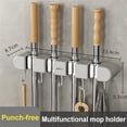 thumbnail image 3 of Multifunctional Mop Holder 1PC,Wall-Mounted Storage RackAdhesive Tool Organizer for Brooms and Floor Mops, Space-Saving Bathroom and Kitchen Solution(Grey), 3 of 7
