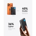 thumbnail image 2 of INIU 10,000mAh Portable Power Bank, 45W Slim Pro Battery Pack, Fast Charging with Attached USB C Cable, LED Indicator Lights, Compatible With iPhone 17/16 Samsung S25 Google etc, Black, 2 of 7