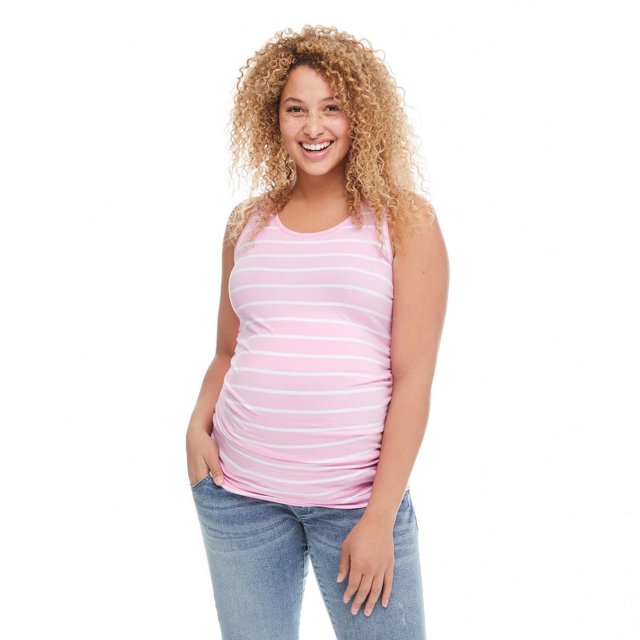 Paisley Sky Maternity Ruched Side Tank