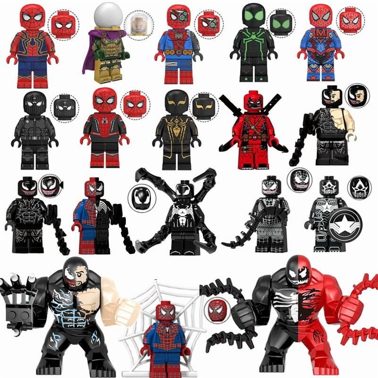Tinyfusion 18-Piece Super Hero Action Figure Building Set - Assembleable Character Blocks for Kids