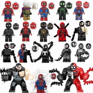 Tinyfusion 18-Piece Jeu de figurines Super Hero Action - Blocs de caractères assemblables pour enfants