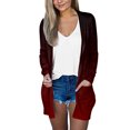 thumbnail image 2 of Jsaierl Fall Cardigans for Women Plus Size Open Front Cardigan Dressy Casual Long Sleeve Cardigan Sweaters Gradient Print Lightweight Kimono with Pockets, 2 of 4