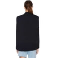 thumbnail image 2 of Womens Casual Blazer Cape Open Front Split Sleeve Long Cloak Jacket Coat Workwear, 2 of 3