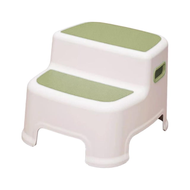 Step Stool Multi Purpose and 2 Step Stool for Kids for Kitchen Toilet Bedroom green