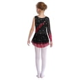 thumbnail image 2 of Freebily Robe de Danse Ballet Patinage à Manches Longues pour Filles avec Strass et Blocs de Couleur Bourgogne 8, 2 of 6