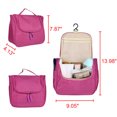 thumbnail image 3 of Travel Cosmetic Bag Toiletry Case Wash Organizer Storage Hanging Pouch Fuchsia, 3 of 9