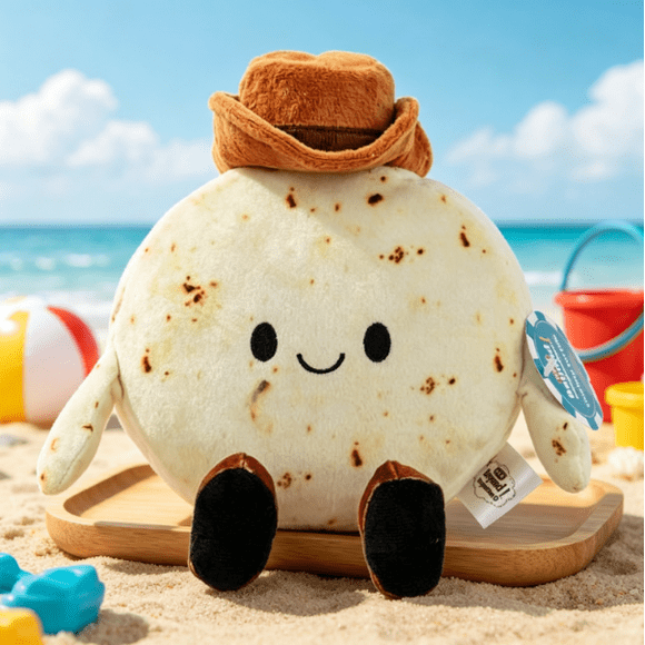 New Cowboy Tortilla Plush Toy, Cute Western Style Stuffed Animal, Soft Taco Inspired Plush Doll, Fun Gift for Kids, Teens and Collectors