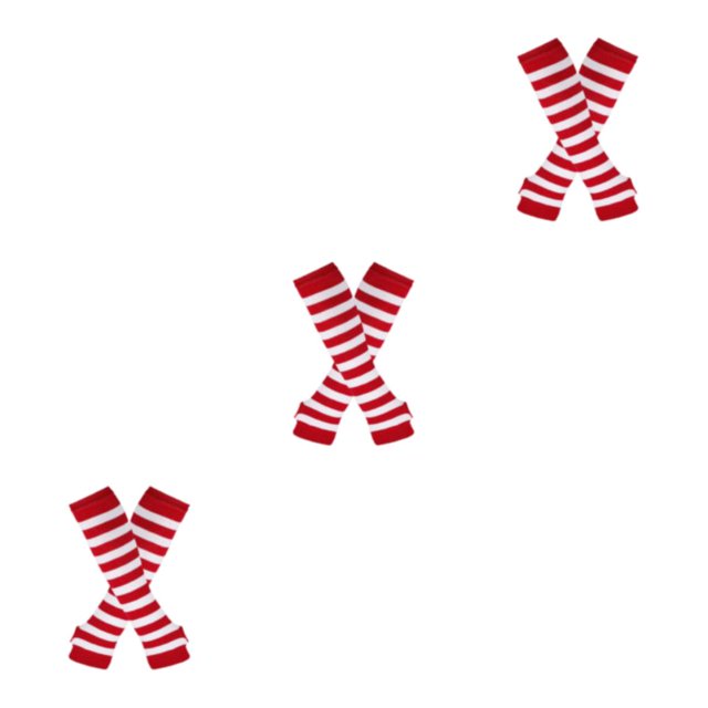 Maytalsory Bas Longs Épais et Confortables en Polyester Faciles à Assortir Rouge et Blanc 3Set