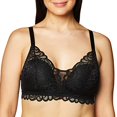 thumbnail image 2 of Bali Womens Lace Desire Wirefree Bra, M, Black, 2 of 6