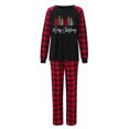 thumbnail image 2 of Penkiiy Pyjamas de Noël Assortis Ensemble Parent-Enfant Costumes de Noël Patchwork à Carreaux Vêtements de Maison Col Rond Manches Longues Pyjamas Deux Pièces Pyjamas de Noël, 2 of 6