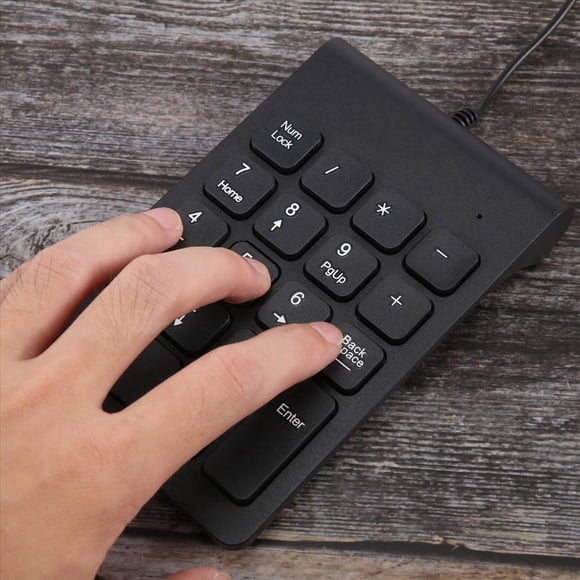 4X Mini USB Wired Numeric Keypad Numpad 18 Keys Digital Keyboard for Accounting Teller Laptop Windows Android (Black),4 x Wired Keyboard,black
