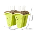 thumbnail image 2 of RuiJiao Watermelon Ice Popsicle Molds with Handles, Reusable Easy Demould Drip-Proof for Homemade DIY Ice Cream, Fruit Pops, Multicolor (Red, Green, Orange), 2 of 8