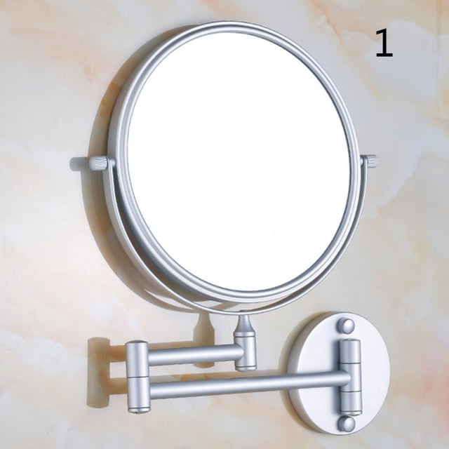 3X Magnification Wall Mount Makeup Vinity Mirror Double-Sided Swivel Extension Mirror(Gold 1-holed)