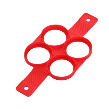 CHUANK Pancake Mold Maker Multi-silicone Four-hole Omelette Love Pancake Mold Non Stick baking Round / Heart Mold Silicone Rice Group Abrasive Stars Plum Flower