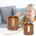 thumbnail image 2 of Wooden English Letter Savings Can with Transparent Glass Front for Coin Storage, 2 of 6