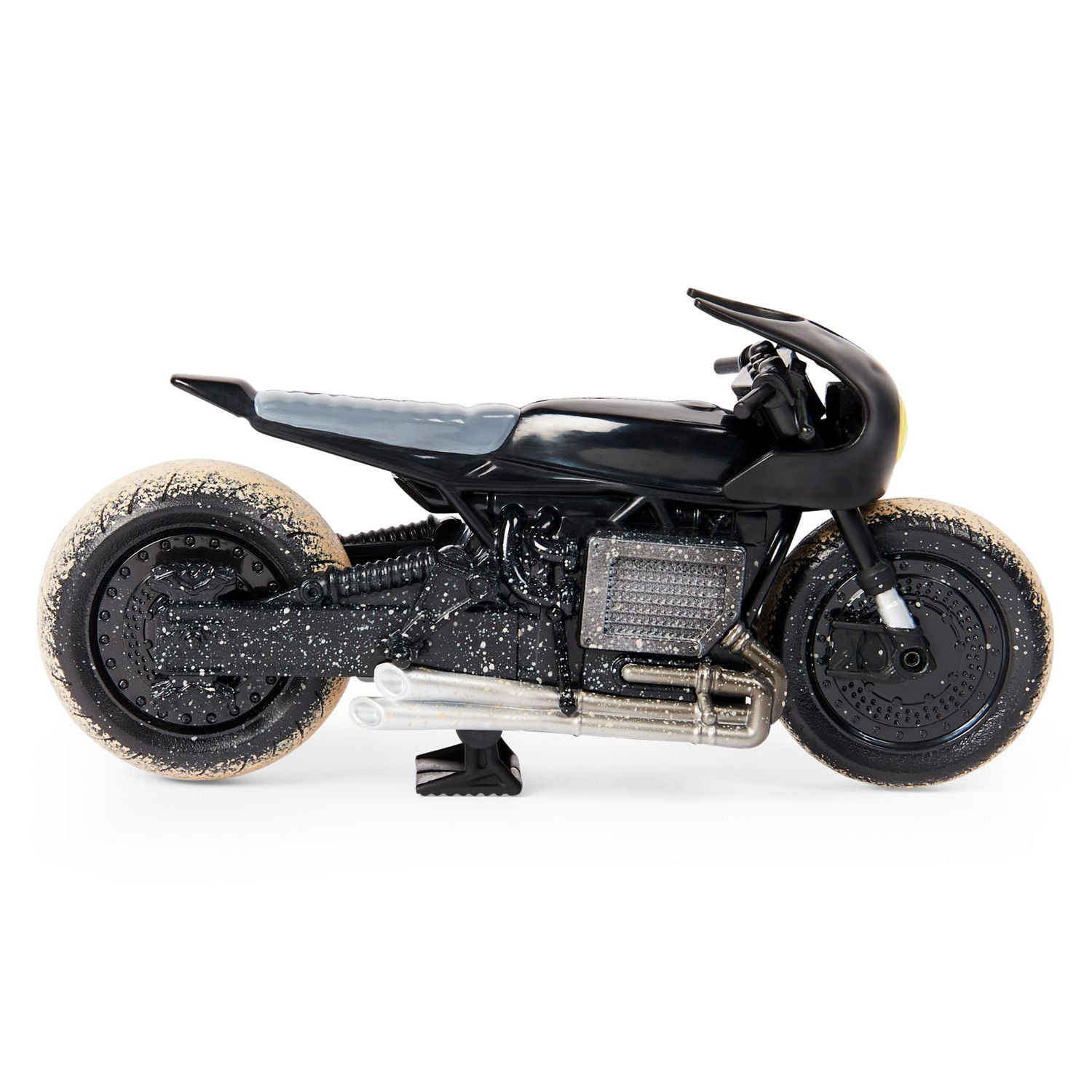 DC Comics, Coffret Batman Batcycle, Figurine Batman exclusive de 10 cm, Véhicule Batcycle, 3 accessoires, Pièce à collectionner du film Batman, Jouet pour garçons et filles à partir de 4 ans