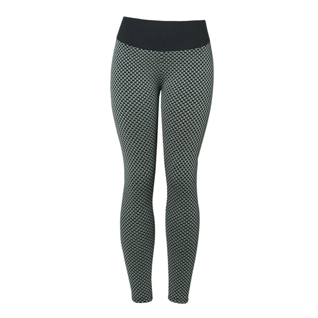 Pantalons de Yoga pour Femmes Leggings de Contrôle de Levage Texturés Gris Foncé S