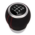 thumbnail image 3 of Gear  Handball, Scratch Proof 6 Speed Shifter Knob Silver Ring Wear Resistant  For Automotive Interior Parts Black Top, 3 of 8