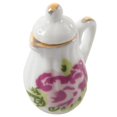 thumbnail image 4 of 2 Set Miniature Dollhouse Dinnerware Porcelain Tea Set - Colorful Floral Print & Chinese, 4 of 7