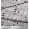 thumbnail image 2 of Soimoi Grey polyester Crepe Fabric To Travel Is To Live Text Fabric Prints By Yard 52 Inch Wide, 2 of 2