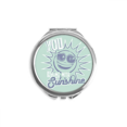 thumbnail image 1 of Blue Sun Sunshine Glass Weather Hand Compact Mirror Round Portable Pocket Glass, 1 of 3