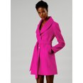 thumbnail image 2 of INSPIRE CHIC Manteau Trench Long pour Femme, Mignon, à Col Rabattu, à Simple Boutonnage, avec Ceinture, 2 of 4