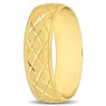 thumbnail image 2 of Ladies 6mm Lattice Wedding Band in 14k Yellow Gold, 2 of 6