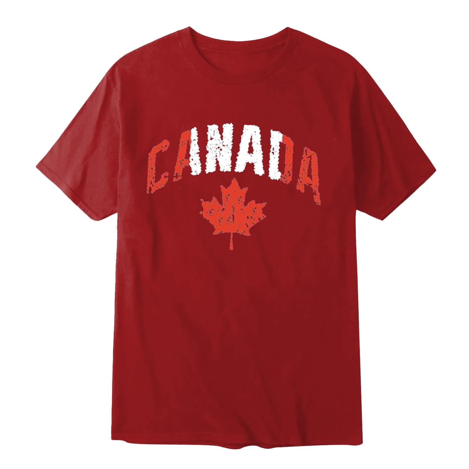 PMVFHDE Men Canada Day Shirts Canada Flag Graphic Tshirt Summer ...