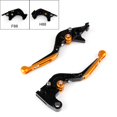 thumbnail image 1 of Adjustable Folding Extendable Brake Clutch Levers For Kawasaki ZX ZZR GTR Gold, 1 of 2