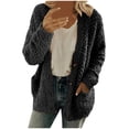thumbnail image 2 of LSLJS Women's Plus Size Plush Cardigan Sweaters Casual Oversized Open Front Long Cardigans Button Up Outerwear, 2 of 6