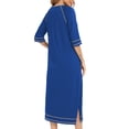 thumbnail image 3 of yievot Robe de Maison pour Femmes Longue à Fermeture Éclair devant Peignoirs Chemises de Nuit avec Poches Tenue d'Intérieur, 3 of 4